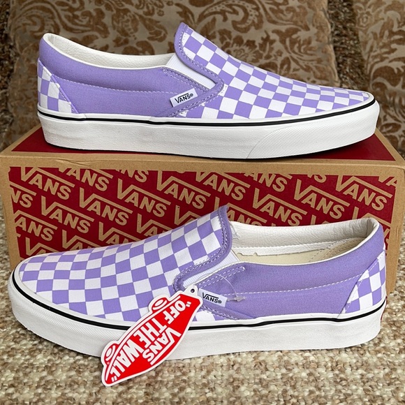 Vans Classic Slip On Checkerboard Violet Tulip WMNS - Picture 3 of 16